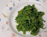 旬の菜花とタコの辛子酢味噌和え　簡単！作り方1写真