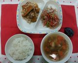 給食menu*南瓜のそぼろあんかけ作り方6写真
