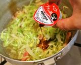 プチッと鍋で♡山盛キャベツ巣ごもりスープ作り方5写真
