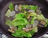 あさりとキャベツのペンネ和風ドレ蒸し作り方4写真