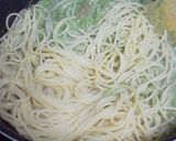 葉物野菜でグリーンクリームパスタ作り方9写真