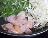葉物野菜でグリーンクリームパスタ作り方6写真