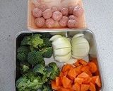 チキンボールのミルクシチュー作り方2写真