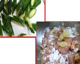 醤爆鶏丁（台湾風、鶏ときゅうりの炒め物）作り方1写真