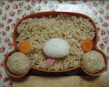 クマ型弁当deひょっこりワンワン作り方7写真