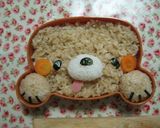 クマ型弁当deひょっこりワンワン作り方8写真