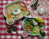 クマ型弁当deひょっこりワンワン作り方10写真