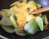 スピード副菜！チンゲン菜と卵の生姜炒め作り方5写真