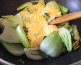スピード副菜！チンゲン菜と卵の生姜炒め作り方5写真
