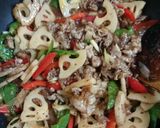 カラダに良い！蓮根と牛肉の黒酢炒め♪作り方4写真