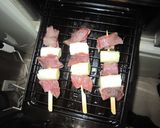 マグロのほほ肉ねぎ間串作り方4写真