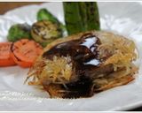 フリルレースの可愛いハンバーグ✿作り方3写真