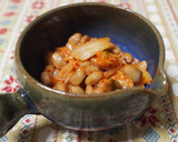 簡単ひとりご飯★納豆キムチごはん作り方1写真