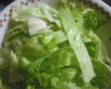 プチっと鍋で海老レタス汁そば☆ミ作り方2写真