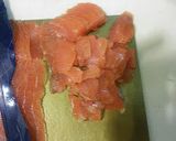 蓮根とスモークサーモンのマヨネーズ和え作り方3写真