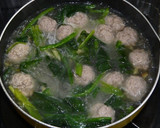 簡単♪ほうれん草と肉団子の春雨スープ作り方7写真