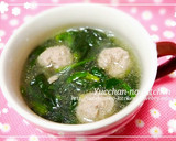 簡単♪ほうれん草と肉団子の春雨スープ作り方8写真