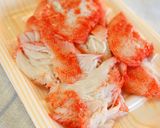 レンジで簡単♡カニカマトマトソースパスタ作り方7写真