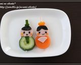 ひな祭りキャラ弁＊おひな様ピンチョス作り方2写真