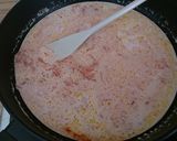 トマトとスモークサーモンのクリームパスタ作り方4写真