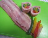 簡単☆カラフル野菜のベーコン巻き作り方1写真
