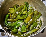 夏の常備菜② しし唐としらすの煮浸し作り方3写真