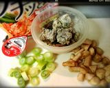 餃子のたねの残りで簡単食べるスープ作り方1写真