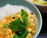 とろ～り卵のお粥あん☆親子丼風バージョン作り方7写真