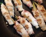 みょうがの豚バラ巻き味噌炒め作り方3写真