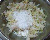 もちもち～♥蓮根のお好み焼き風焼き作り方3写真