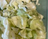 豚肉、みょうが、キャベツの炒め物作り方3写真