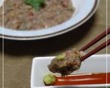 母の故郷の絶品料理・鯵のたたき(なめろう作り方15写真
