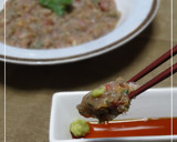母の故郷の絶品料理・鯵のたたき(なめろう作り方15写真
