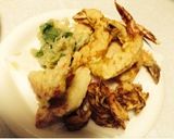 えびとカニカマ&蕗のとうの天むす作り方1写真