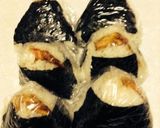 えびとカニカマ&蕗のとうの天むす作り方4写真