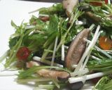 簡単にできる椎茸とトマトの水菜サラダ作り方4写真