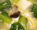 小松菜と豆腐の生姜スープ作り方7写真