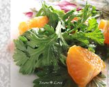 付け合わせに✿春菊とみかんのサラダ作り方4写真