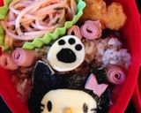 黒猫かぶったキティーちゃん キャラ弁作り方3写真
