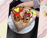 チョコレート ハートケーキ お雛様♡作り方3写真