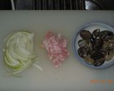 あさりと、ベーコンのスープスパ作り方1写真