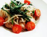 給食menu*鶏肉のごまだれかけ作り方5写真