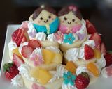 おひなさまデコロールケーキ☆作り方4写真