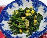ほうれん草とコーンのドレッシング和え作り方2写真