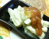 レンジで簡単☆冷やしナスの梅タレがけ作り方3写真