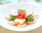ホタテと花麩のカルパッチョ♪トマト添え✿作り方5写真