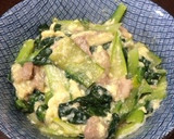 エビと小松菜の卵とじ作り方5写真