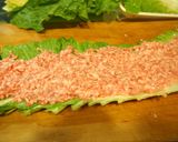 挽肉、ベーコンと白菜の重ね鍋大根おろし作り方1写真