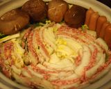 挽肉、ベーコンと白菜の重ね鍋大根おろし作り方4写真