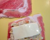 豚薄切り肉でポテサラカツ☆作り方1写真